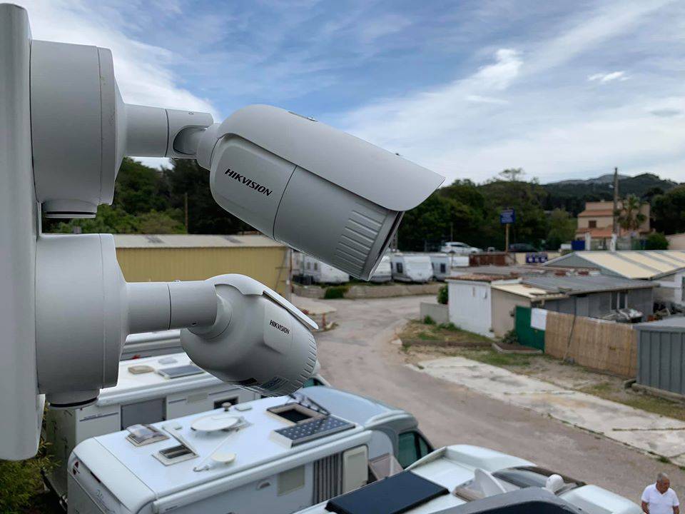 système de vidéo protection dans un parc de stationnement de camping-cars à Marseille